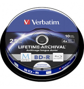 Blueray-Rohlinge Lifetime Archival 43825 BD-R, 25 GB, Spindel 