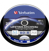 Bluray-Rohlinge Lifetime Archival 43825 BD-R, 25 GB, Spindel 
