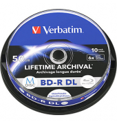 Blueray-Rohlinge Lifetime Archival 43847 BD-R, 50 GB, Spindel 