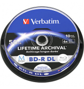 Bluray-Rohlinge Lifetime Archival 43847 BD-R, 50 GB, Spindel 