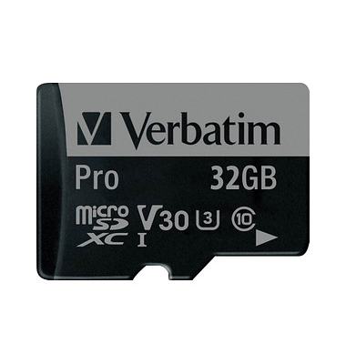 Speicherkarte PRO 47042, Micro-SDXC, Class 10, bis 90 MB/s, 64 GB