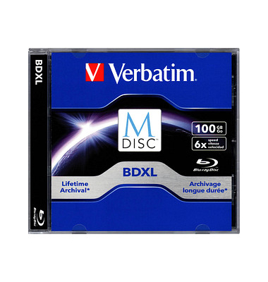Bluray-Rohlinge 98912 BD-R, 100 GB, Jewel Case 