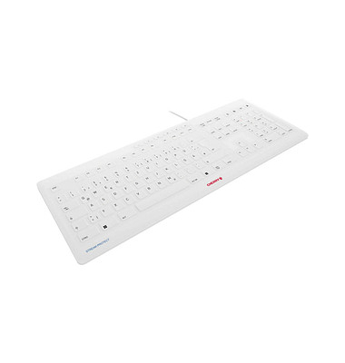 CHERRY STREAM PROTECT Tastatur kabelgebunden weiß