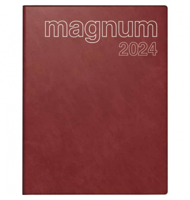 Buchkalender Magnum weinrot 70-27 042 294 18,3x24cm 2024