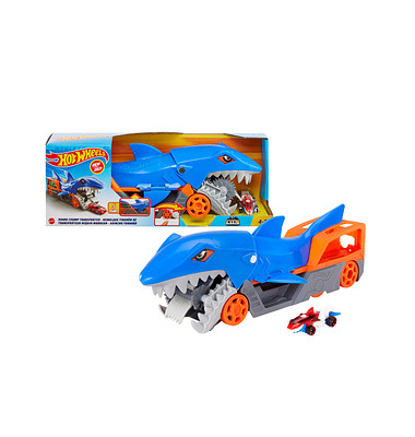 Mattel GAMES Hot Wheels Hungriger Hai-Transporter GVG36 Spielzeugauto