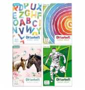 Oktavheft 5947-1 / liniert / keine, A6, 80g, bunt, 32 Blatt / 64 Seiten