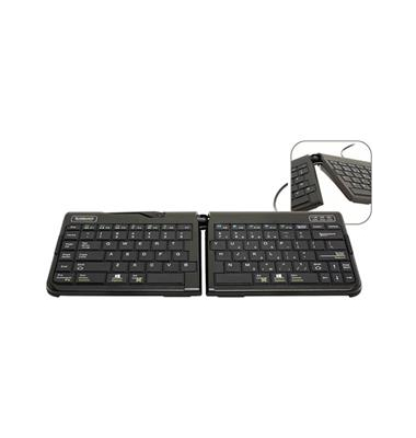 Goldtouch Travel Go2 Tastatur DE QWERTZ schwarz