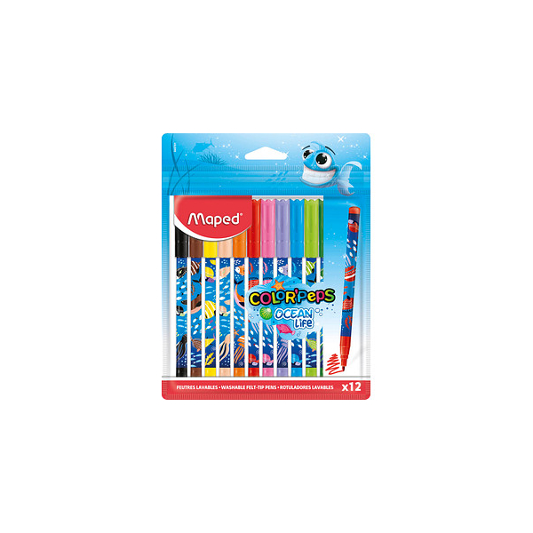 3154148457015 - 12 maped Ocean Life Filzstifte farbsortiert 3154148457015 maped 12 Stück 3154148457015 - 12 maped Ocean Life Filzstifte farbsortiert 3154148457015 maped 12 Stück