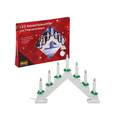 Idena Adventsleuchter LED Dekoleuchte weiß