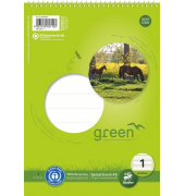 Schulblock 040740001 Green, Lineatur 1 / Schreiblern-Lineatur, A5, 70g, 40 Blatt