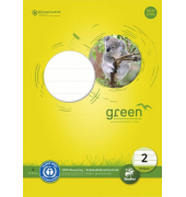 Schulblock 040745002 Green, Lineatur 2 / Schreiblern-Lineatur, A4, 80g, 50 Blatt
