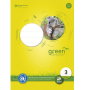 Schulblock 040745003 Green, Lineatur 3 / Schreiblern-Lineatur, A4, 80g, 50 Blatt