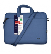 Trust Laptoptasche Bologna Slim Kunstfaser blau 24448 bis 40,6 cm (16 Zoll)