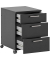 MÖBELPARTNER Rollcontainer anthrazit 3 Auszüge 41,0 x 49,6 x 60,0 cm
