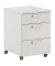 MÖBELPARTNER Rollcontainer lichtgrau 3 Auszüge 41,0 x 49,6 x 60,0 cm