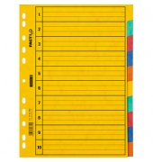 Kartonregister FACT!plus 1066586, 10-teilig blanko, A4, 225 g/m², 10-teilig