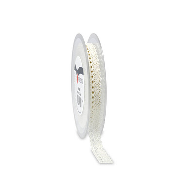 Geschenkband Spitze 3191515-601, 15mm x 15m, weiß