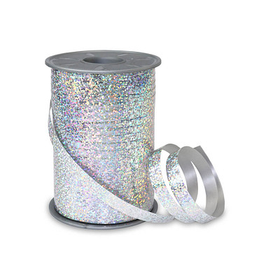 Geschenkband HOLLY 1979-631, 10mm x 200m, silber