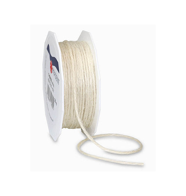 PRÄSENT Kordel Jute matt weiss 2,0 mm x 25,0 m