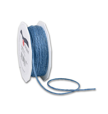 PRÄSENT Kordel Jute matt blau 2,0 mm x 25,0 m