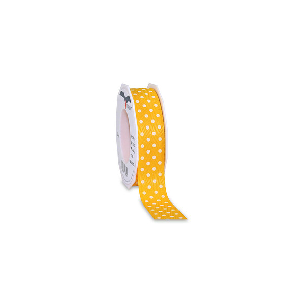 4009236146649 - Geschenkband NEW LIFE DOTS 8572520-705 weiße Punkte 25mm x 20m gelb 4009236146649 Präsent 4009236146649 - Geschenkband NEW LIFE DOTS 8572520-705 weiße Punkte 25mm x 20m gelb 4009236146649 Präsent