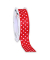 Geschenkband NEW LIFE DOTS 8572520-609,  weiße Punkte, 25mm x 20m, rot