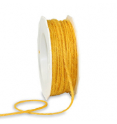 PRÄSENT Kordel Jute matt gelb 2,0 mm x 25,0 m