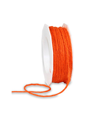 PRÄSENT Kordel Jute matt orange 2,0 mm x 25,0 m