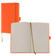 Notizbuch Q22 25-452, Tucson, orange, A6, kariert, 80g, 96 Blatt / 192 Seiten