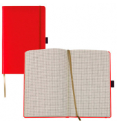 Notizbuch Q22 25-757, Tucson, rot, A6, kariert, 80g, 96 Blatt / 192 Seiten
