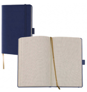 Notizbuch Q22 25-481, Tucson, blau, A6, kariert, 80g, 96 Blatt / 192 Seiten