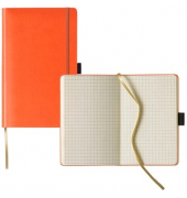 Notizbuch Q25 25-452, Tucson, orange, A5, kariert, 80g, 120 Blatt / 240 Seiten