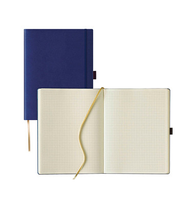 Notizbuch Q28 25-481, Tucson, blau, A4, kariert, 80g, 120 Blatt / 240 Seiten