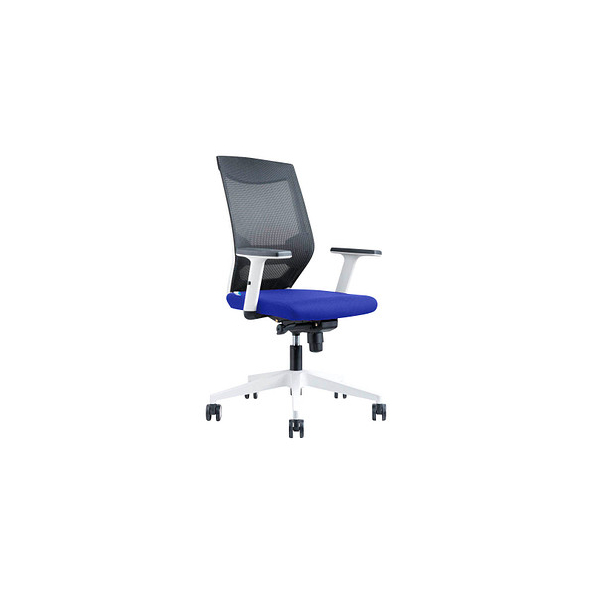 8427951908506 - Bürostuhl Blanca blau schwarz   weiß mit Armlehnen bis 125kg 8427951908506 Rocada