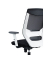 rocada Bürostuhl, 908W-4 Stoff schwarz, Gestell weiß