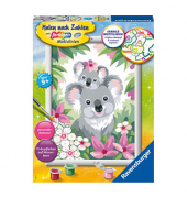 Malen-nach-Zahlen Süße Koalas mehrfarbig