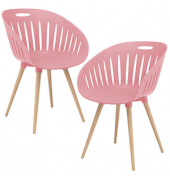 2 Topstar Schalenstühle T2023 FZ20EIR-2 rose Kunststoff