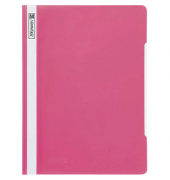 Schnellhefter 102011026, A4+, pink, Polyvinylchlorid (PVC), Vorderdeckel transparent