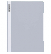 Schnellhefter 102011080, A4+, grau, Polyvinylchlorid (PVC), Vorderdeckel transparent