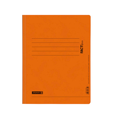 Schnellhefter FACT!plus 102010640, A4, orange, Pressspankarton, 375g Schnellhefter FACT!plus 102010640, A4, orange, Pressspankarton, 375g
