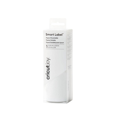 ™ Joy Smart Label Papier auflösbar für Schneideplotter weiß 13,9 x 90,0 cm,  1 Rolle Schneideplotter-Smartlabelpapier