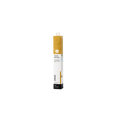 cricut™ Smart Iron-On Glitzer Aufbügelfolie gold Effekt-Folie 33,0 cm x 0,9 m,  1 Rolle