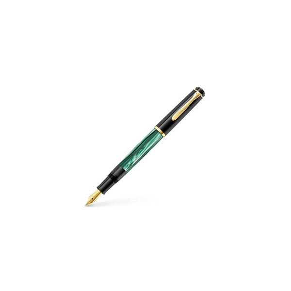 4012700994141 - Classic M200 Kolbenfüller grün-marmoriert gold B (breit) 1 St