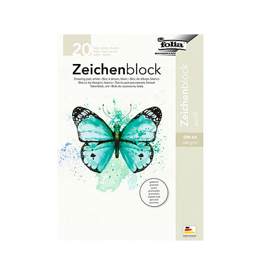 20 folia Zeichenblock gekörnt DIN A4