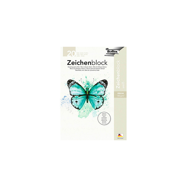 4001868039580 - 20 folia Zeichenblock gekörnt DIN A4 4001868039580 folia 20 Stück 4001868039580 - 20 folia Zeichenblock gekörnt DIN A4 4001868039580 folia 20 Stück