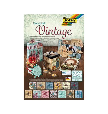 folia Motivblock Vintage farbsortiert 270 + 80 gqm