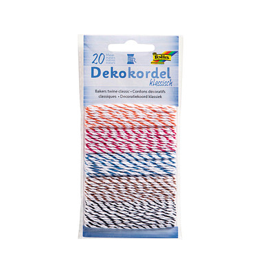 folia Dekokordel mehrfarbig Deko Klassisch