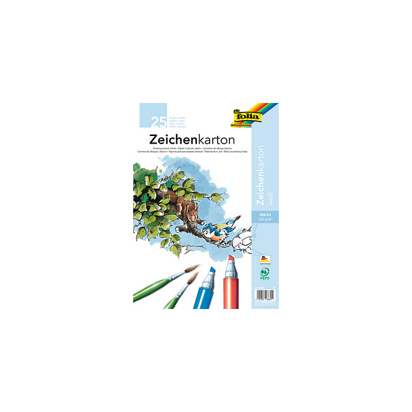 4001868088304 - Tonpapier Zeichenkarton weiß 250 gqm 4001868088304 folia 25 Stück 4001868088304 - Tonpapier Zeichenkarton weiß 250 gqm 4001868088304 folia 25 Stück