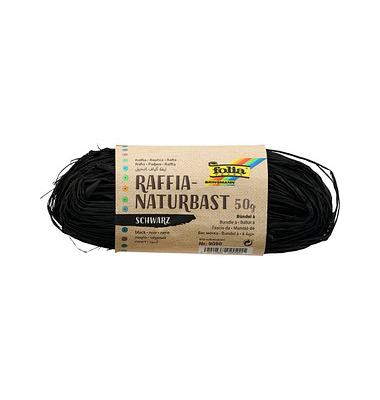 folia Naturbast matt schwarz 0,5 mm folia Naturbast matt schwarz 0,5 mm