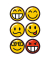 24 folia Aufkleber Emojis verschiedene Motive